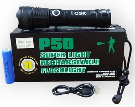 Linterna Tactica Usb- P50ka