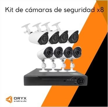 Camara de Seguridad Kit x8 Or208a Incluye DVR