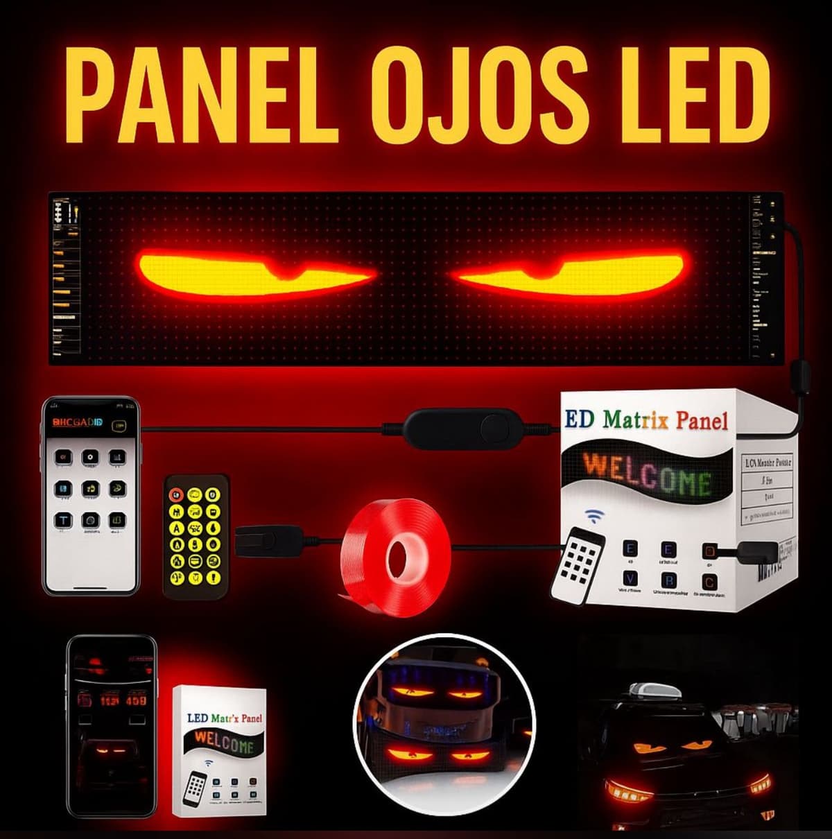 Ojos Led en Panel 16x32