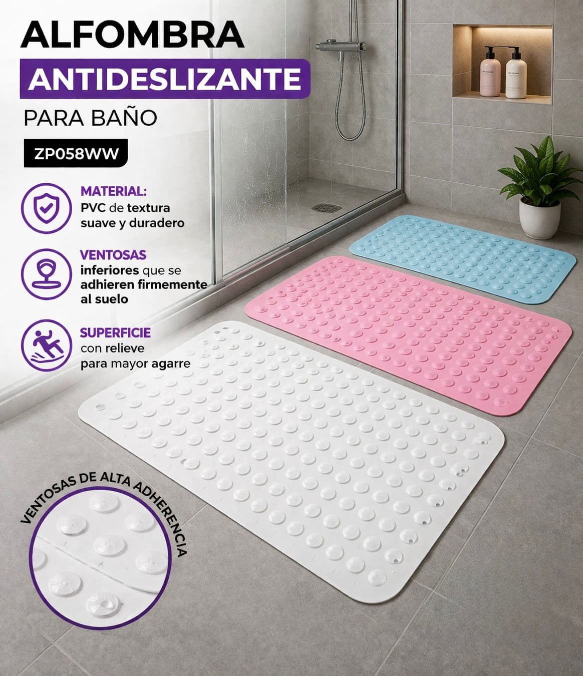 Alfombra Antideslizante Pvc