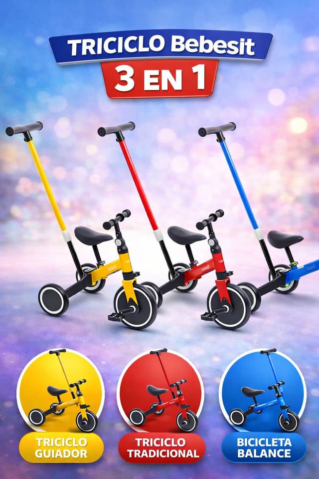 Triciclo Bebesit 3 en 1