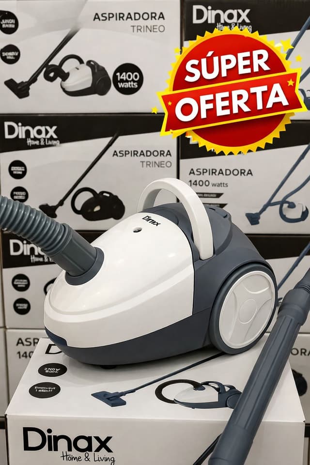 Aspiradora Dinax Negra Y Blanca Tipo Trineo