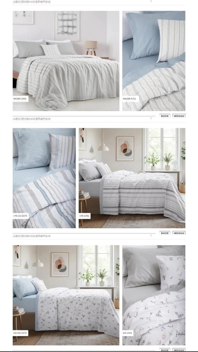 Juego de Sábanas Estampadas 2 1/2 Plazas