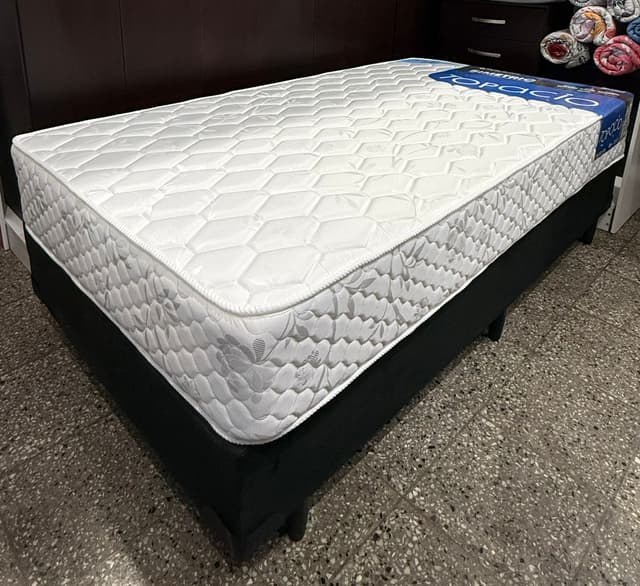Conjunto Sommier Simetric Firme Y Confortable + Base Económica 100x190 Cm